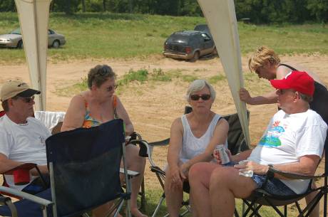 under the tent